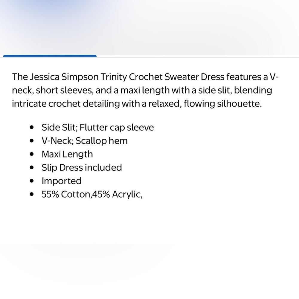 Jessica Simpson Cream Crochet Knit Maxi Dress - Picture 5 of 5